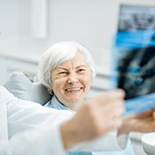 Woman with dental implants in Rancho Park