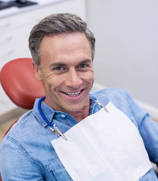 Man visiting the emergency dentist in Los Angeles, CA