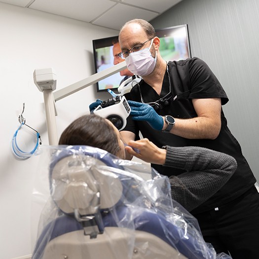 Doctor Silvera treating dental patient