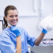Dental hygienist smiles?